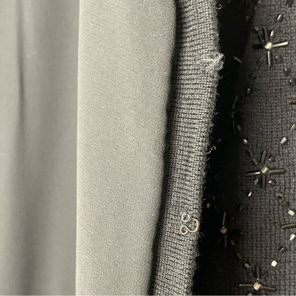 VINTAGE Ann Taylor Merino Wool Sequin Black Cardigan - Picture 10 of 10